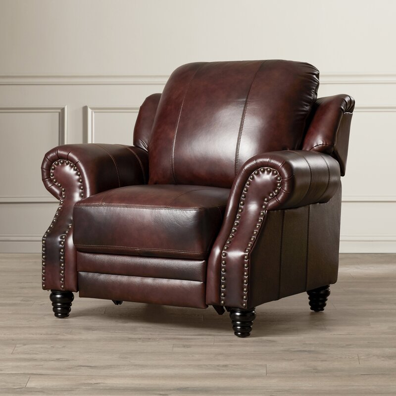 Darby Home Co Rosetta Leather Manual Recliner & Reviews | Wayfair